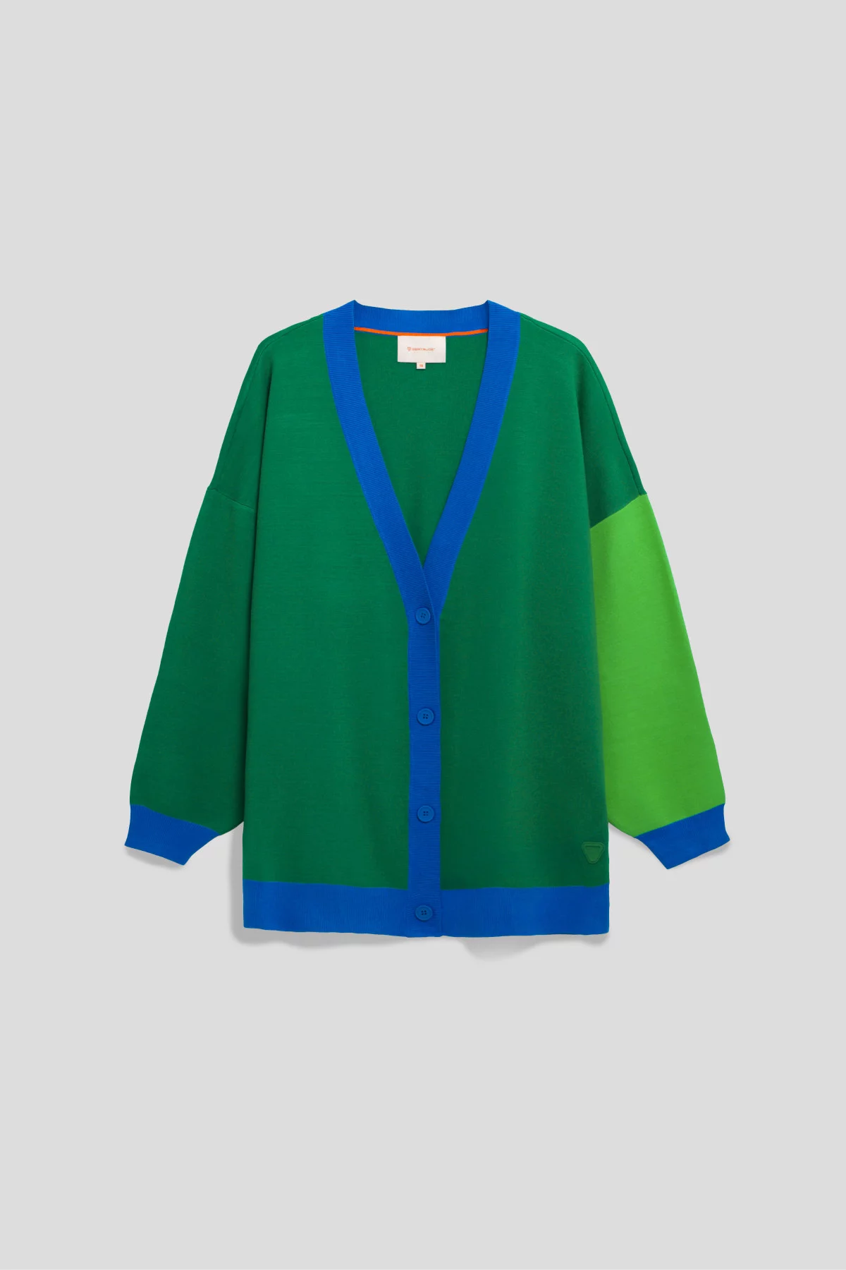 Gertrude Gaston Cardigan Ample En Maille Tricolore Irina