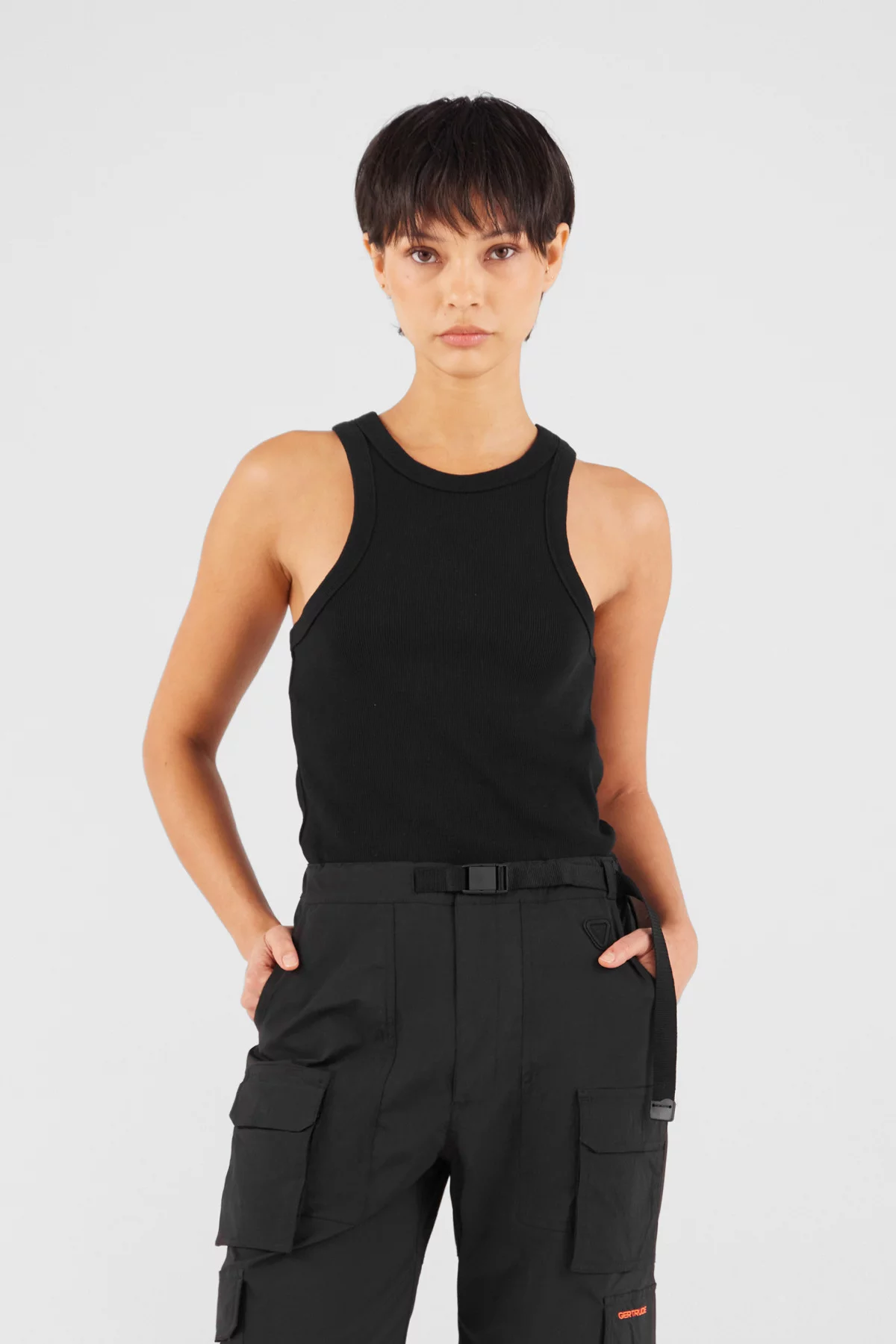 gertrude gaston Débardeur moulant en jersey côtelé Chica