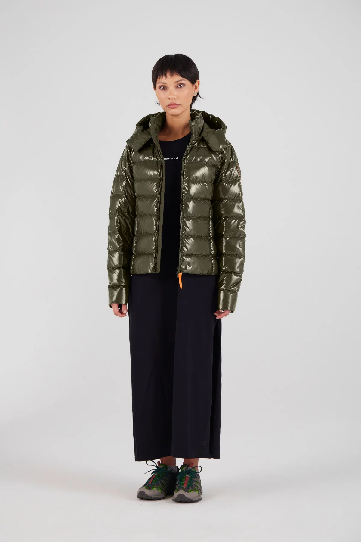 gertrude gaston Doudoune légère ajustée en nylon glossy France Bright