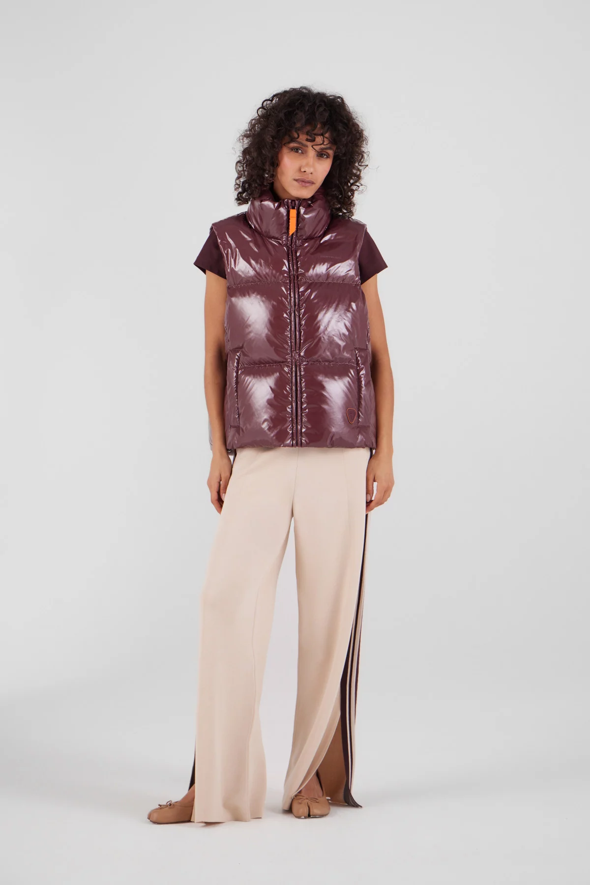 gertrude gaston Doudoune puffy brillante sans manches Galilée