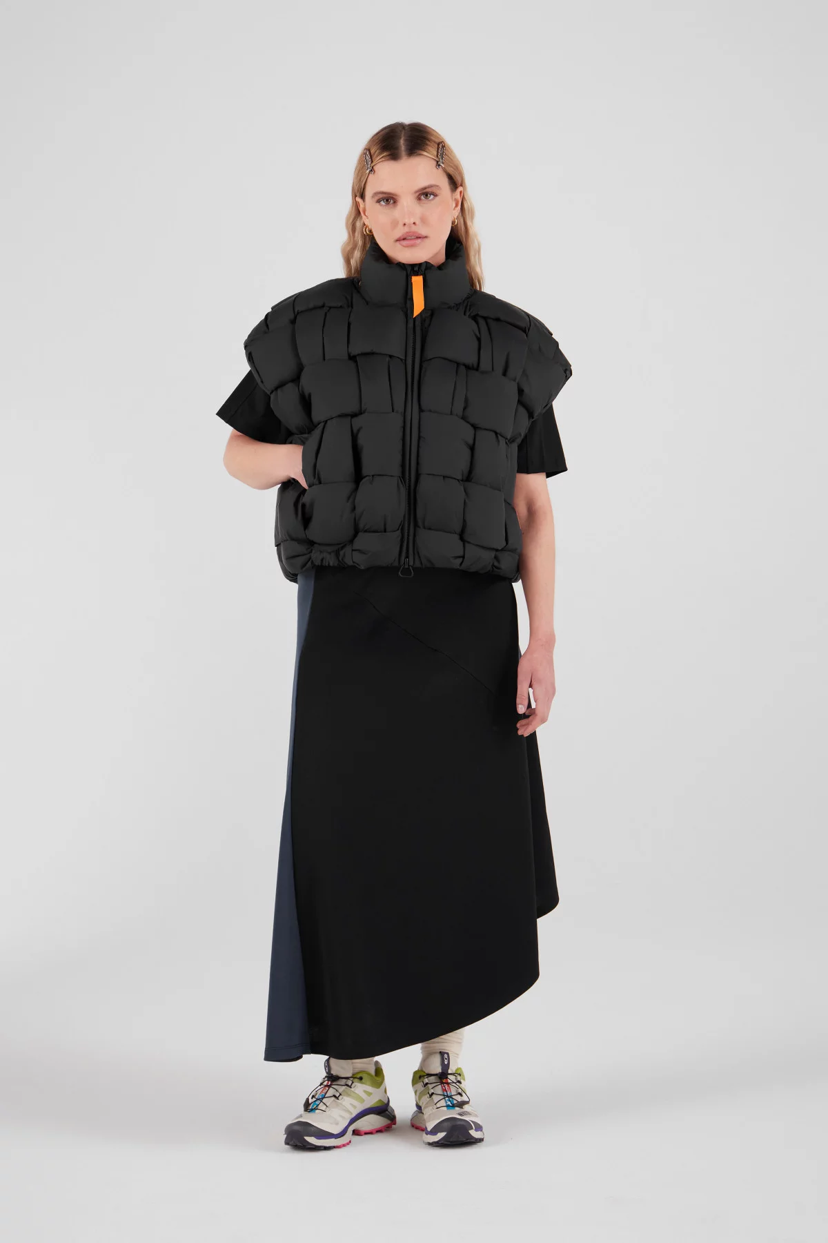 gertrude gaston Doudoune sans manche à bandes matelassées Baia