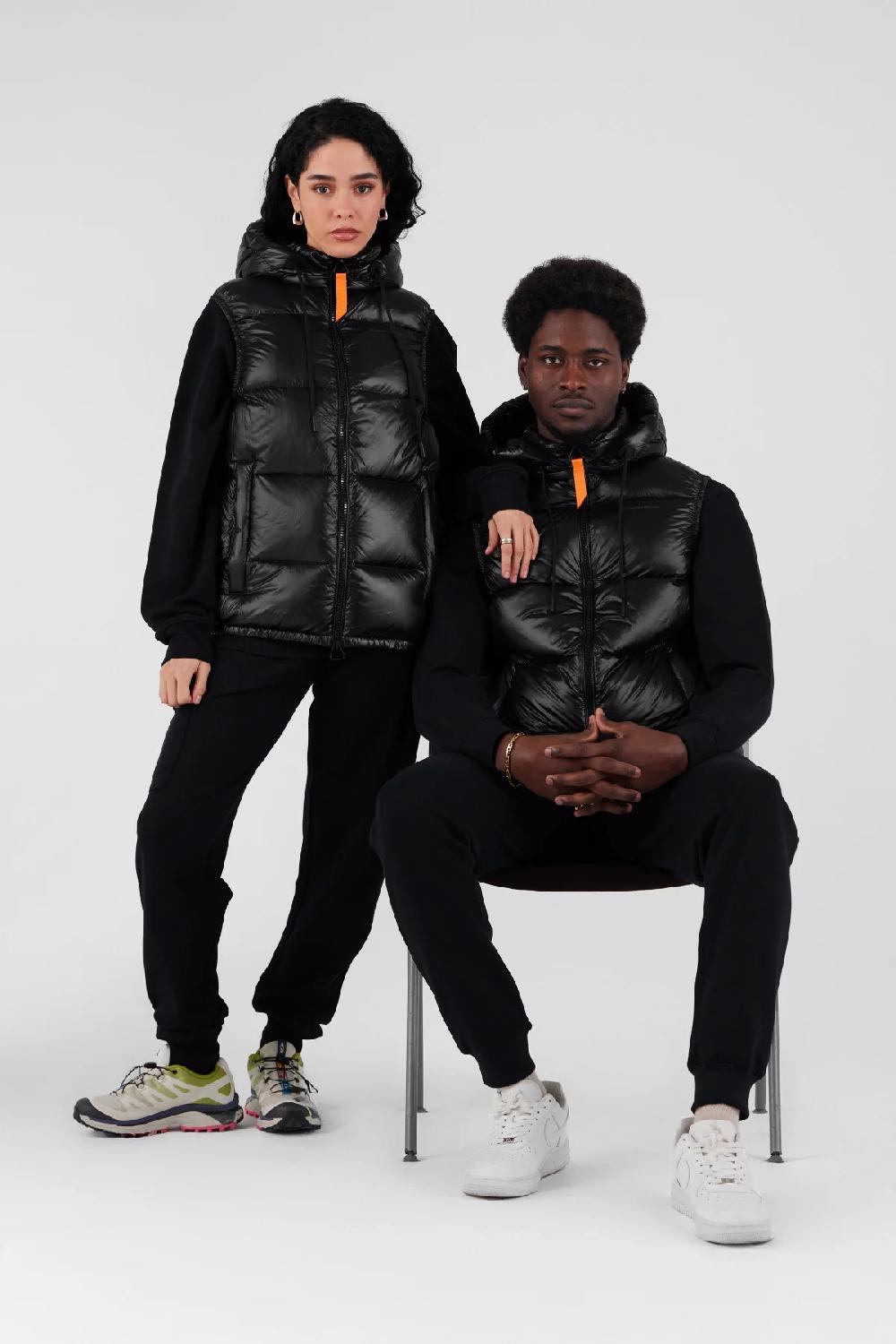 gertrude gaston Doudoune sans manches en nylon brillant Cesar