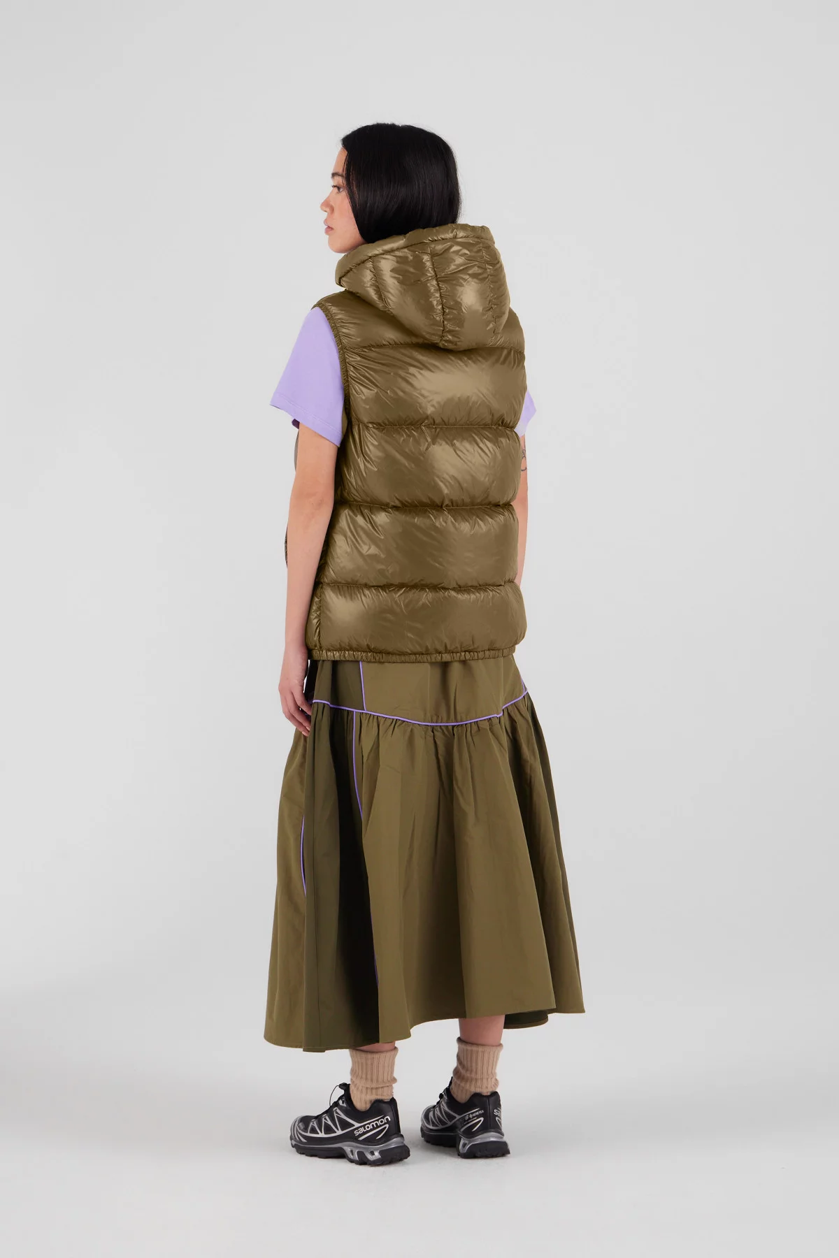Gertrude Gaston Doudoune Sans Manches En Nylon Brillant Cesar