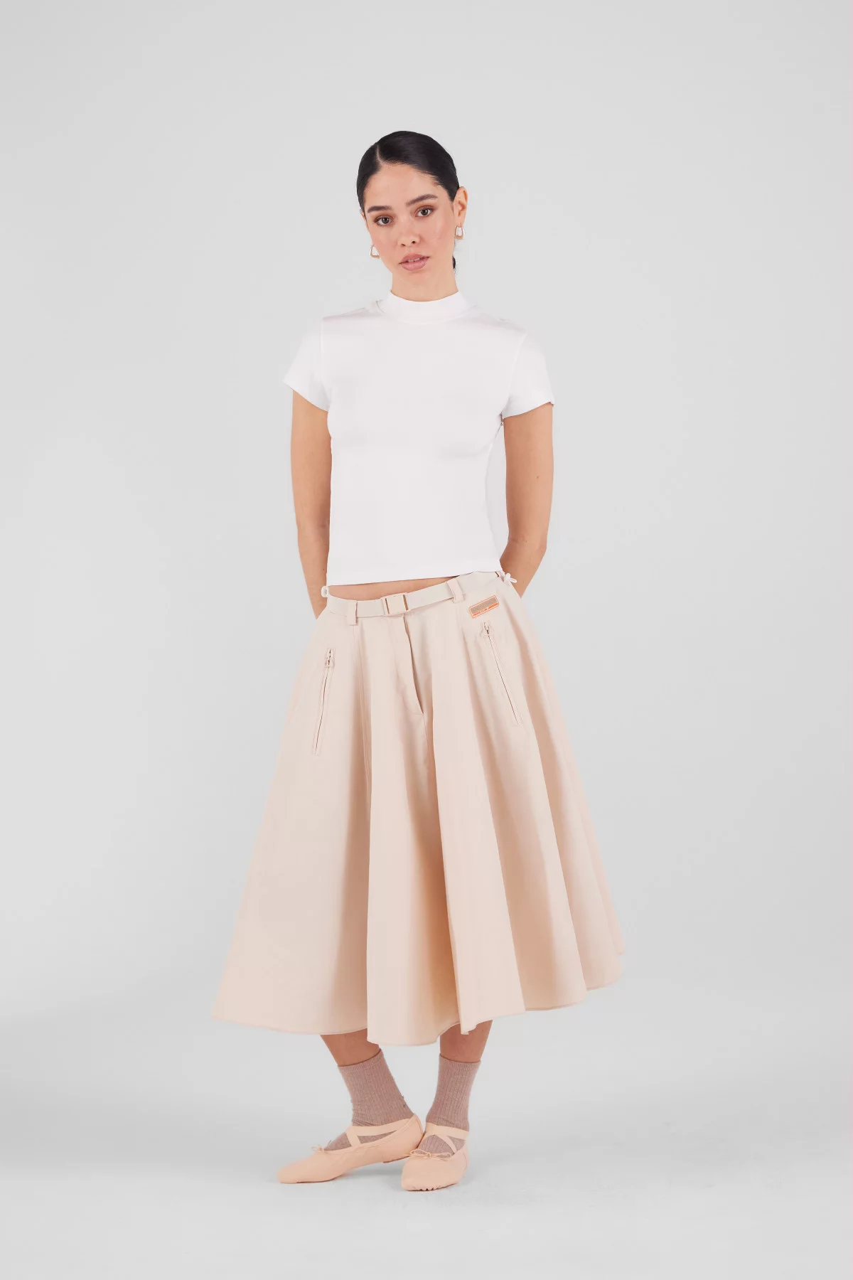 gertrude gaston Jupe évasée ceinturée Eline