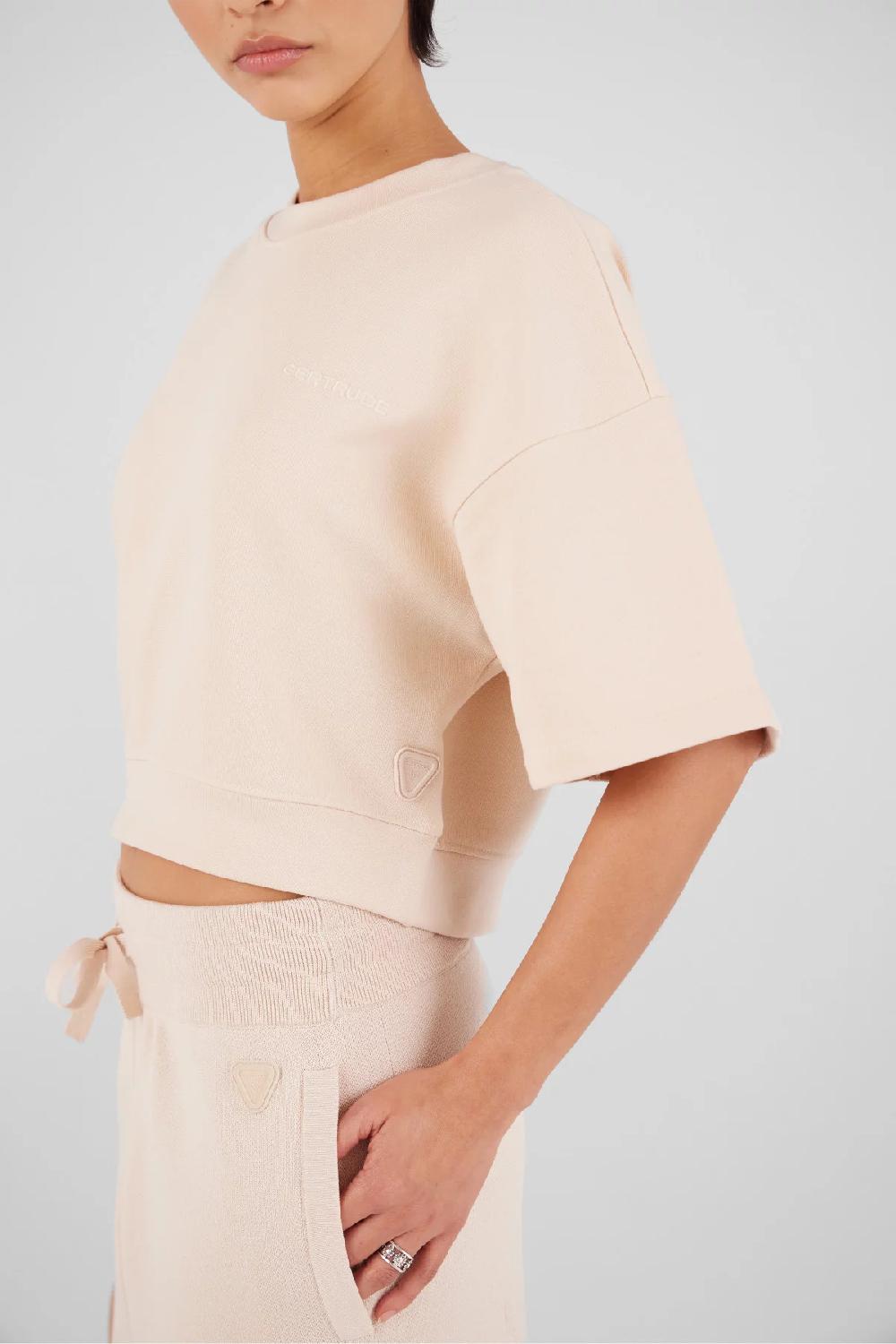 Gertrude Gaston Sweat Cropped Col Rond Adonia
