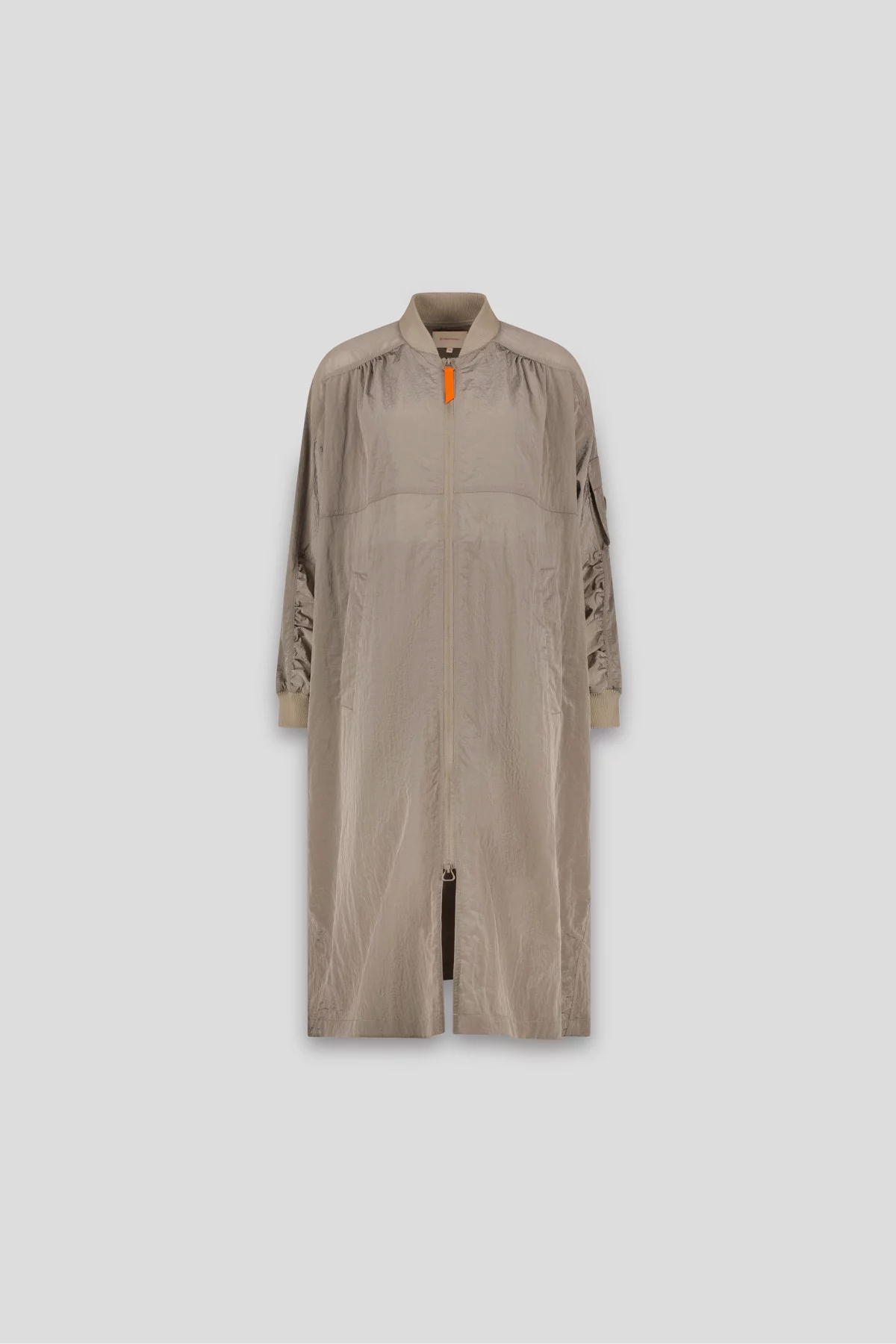 Gertrude Gaston Veste Longue Façon Bomber Cerise