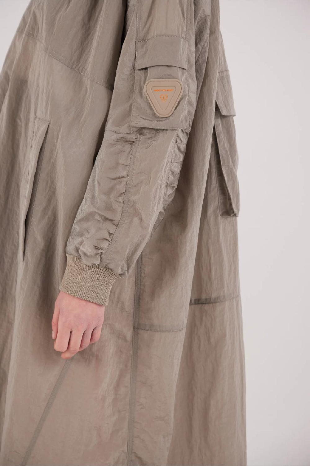 Gertrude Gaston Veste Longue Façon Bomber Cerise