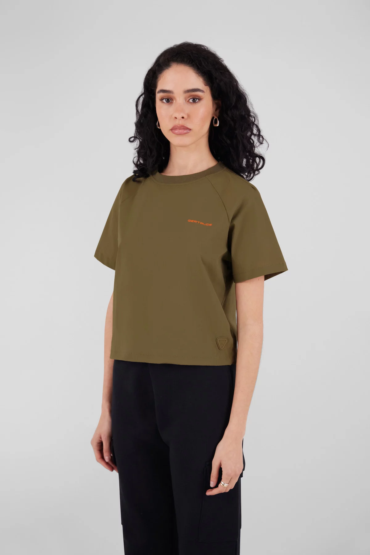 gertrude gaston T-shirt avec print poitrine et lien deserrage Nenette