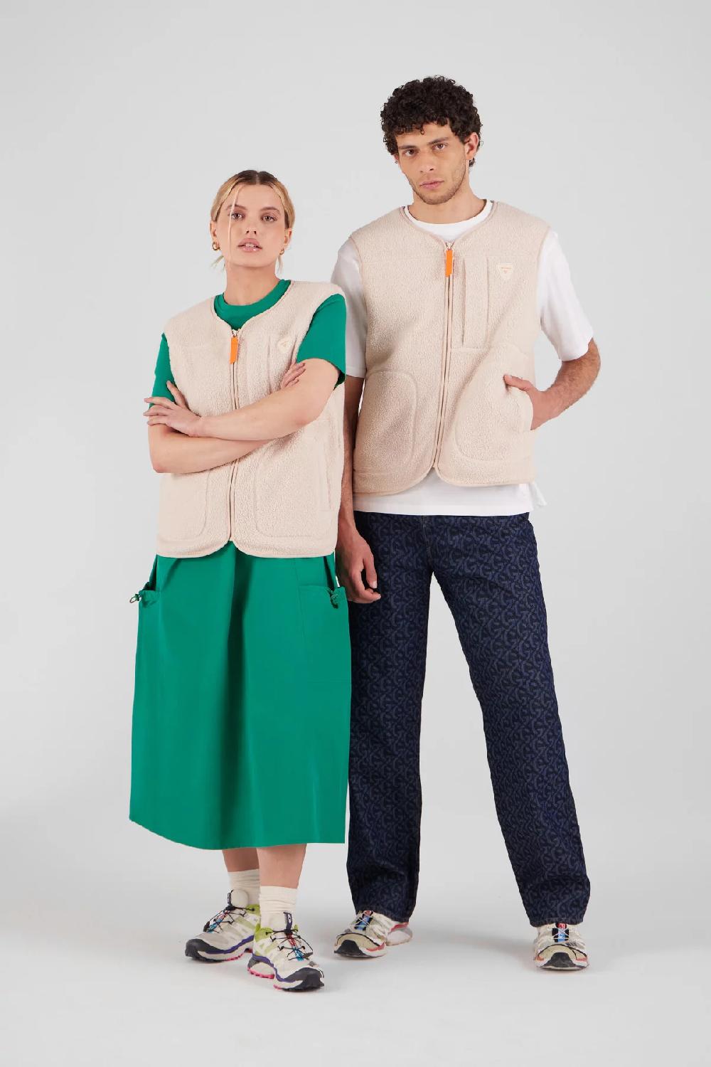 gertrude gaston Veste sans manches en sherpa unisexe Enzo