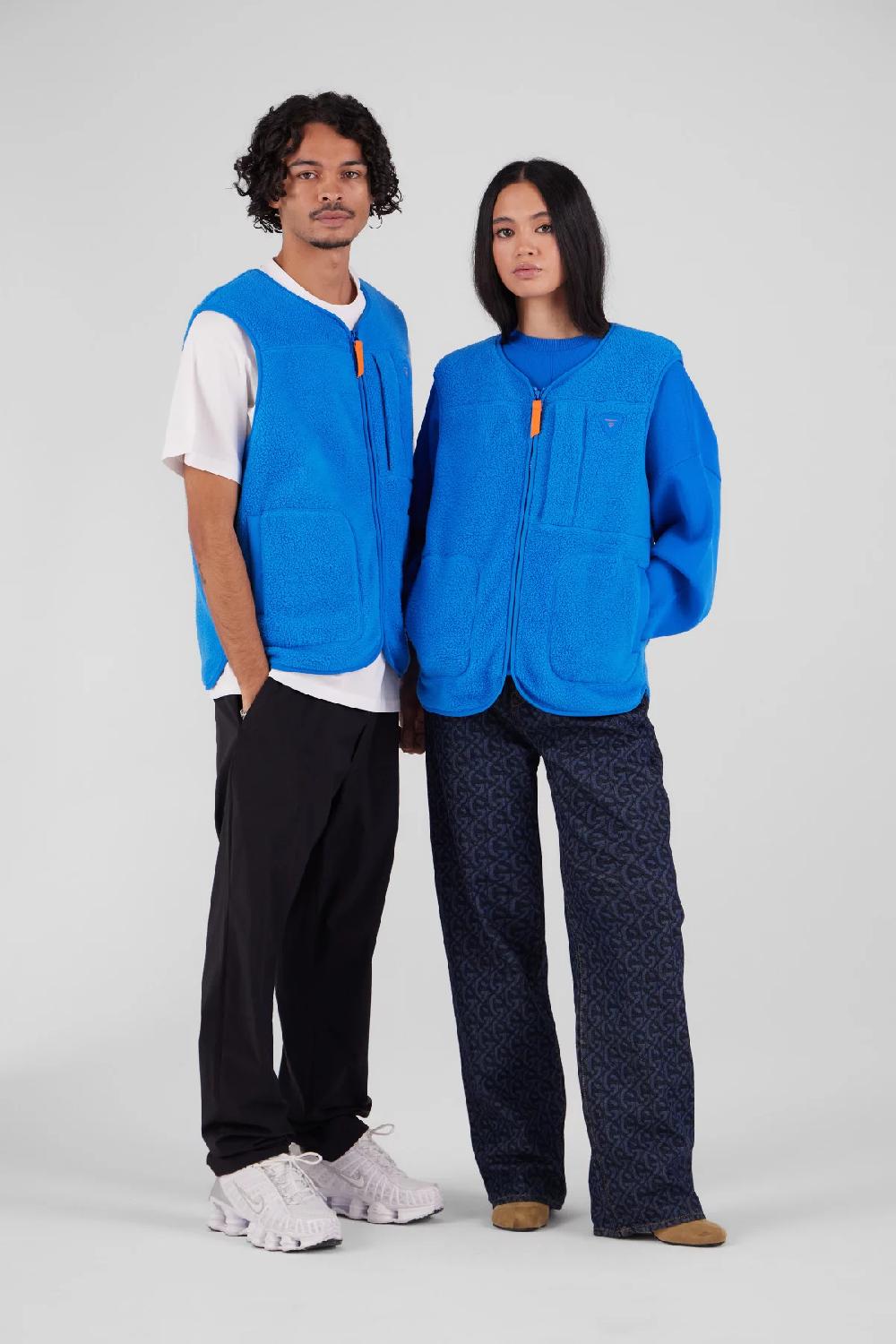 gertrude gaston Veste sans manches en sherpa unisexe Enzo