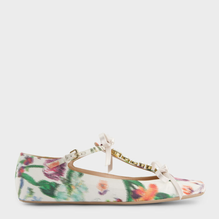 giambattista valli Ballerines Couture en satin ivoire