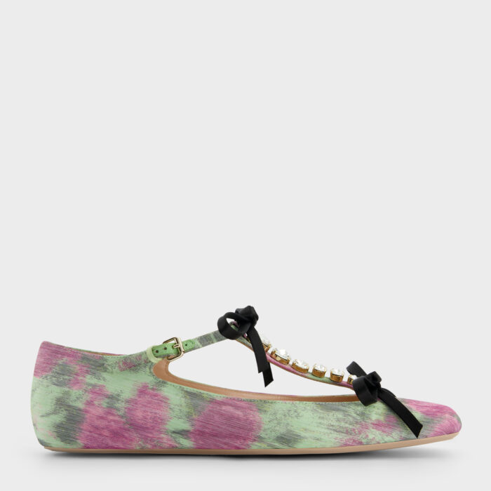 giambattista valli Ballerines Couture en satin violet et vert