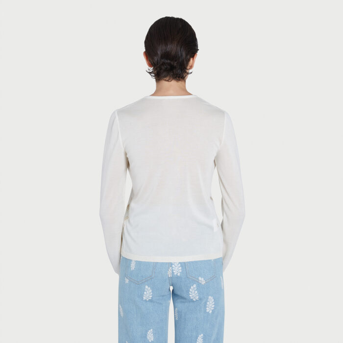 Giambattista Valli Cardigan En Cachemire Et Soie Poppy Lamé