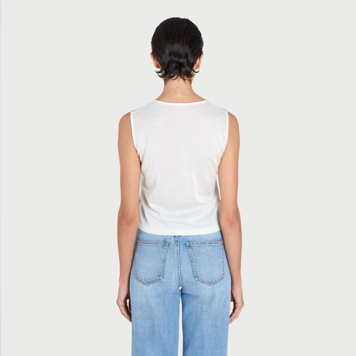 Giambattista Valli Débardeur En Cachemire Et Soie « Mon Coeur »