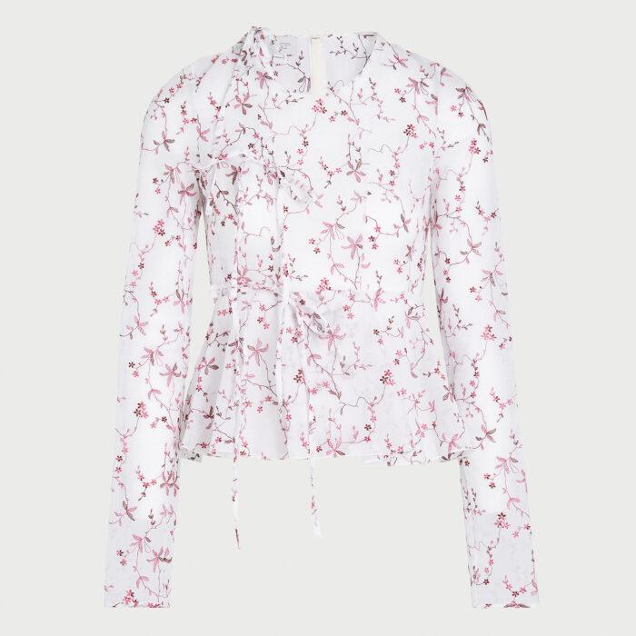 giambattista valli Blouse ivoire brodée Ramage