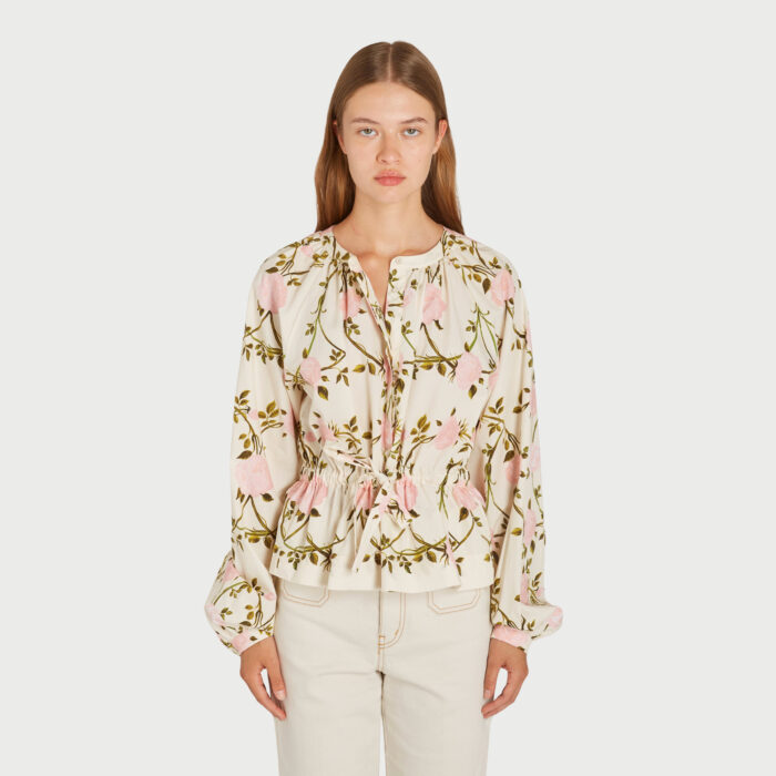 Giambattista Valli Blouse Rosier En Popeline