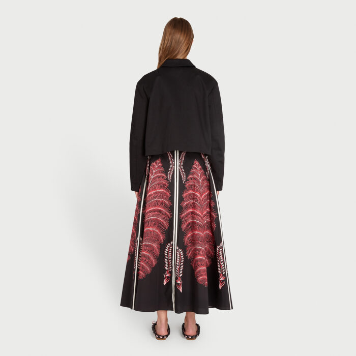 Giambattista Valli Jupe En Popeline Red Screen