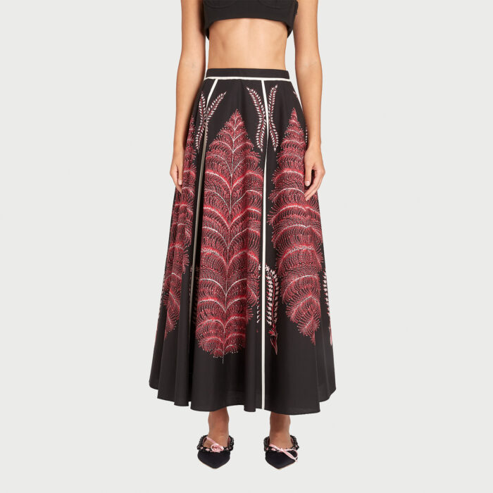 Giambattista Valli Jupe En Popeline Red Screen