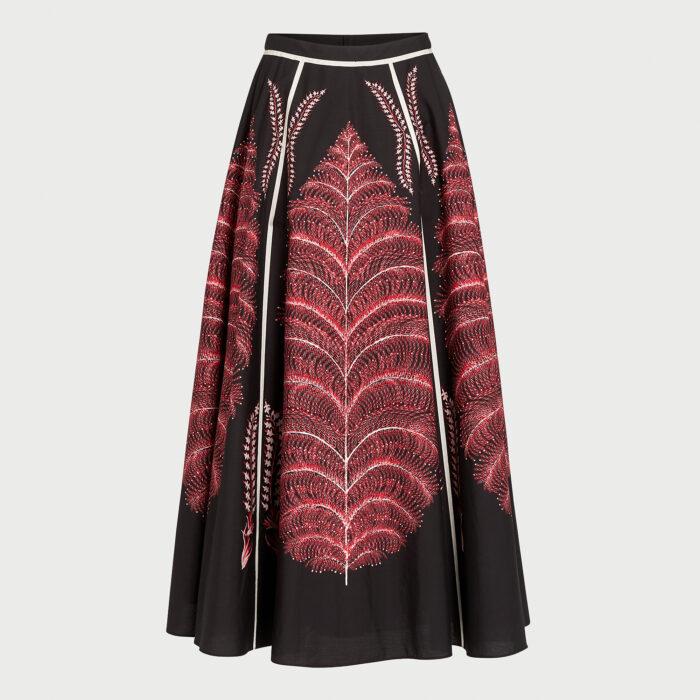 giambattista valli Jupe en popeline Red Screen