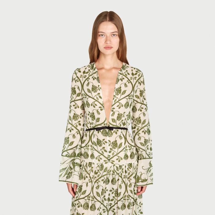Giambattista Valli Kaftan En Voile De Coton Fresco