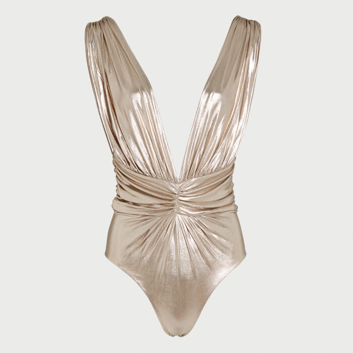 Giambattista Valli Maillot De Bain Une Pièce Doré