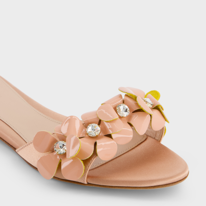 giambattista valli Mules plates nude avec fleurs