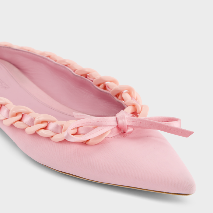 giambattista valli Mules quartz rose avec chaîne