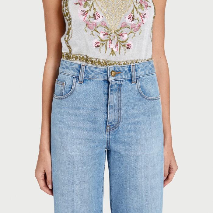 Giambattista Valli Pantalon Denim Bleu