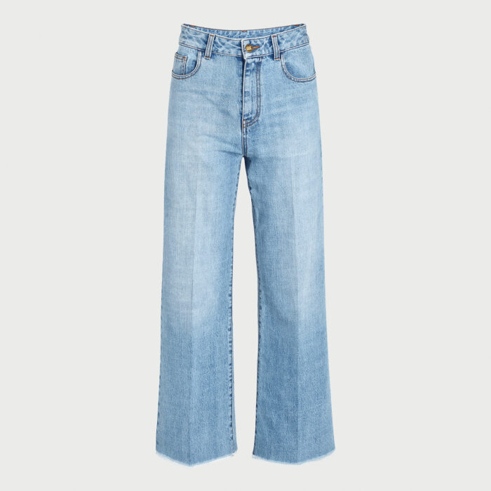giambattista valli Pantalon denim bleu