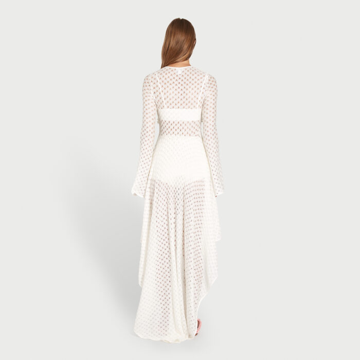 Giambattista Valli Robe Blanche Asymétrique