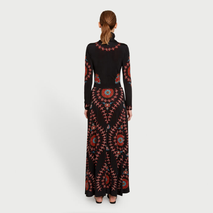 Giambattista Valli Robe Longue En Jersey Silk Road