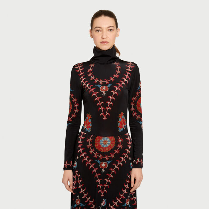 Giambattista Valli Robe Longue En Jersey Silk Road