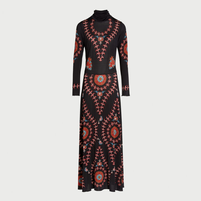 giambattista valli Robe longue en jersey Silk Road