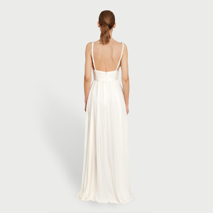 Giambattista Valli Robe Longue Ivoire Cintrée