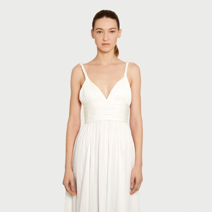 Giambattista Valli Robe Longue Ivoire Cintrée