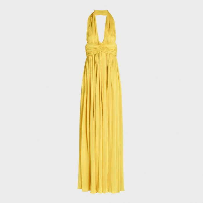 giambattista valli Robe longue jaune dos nu