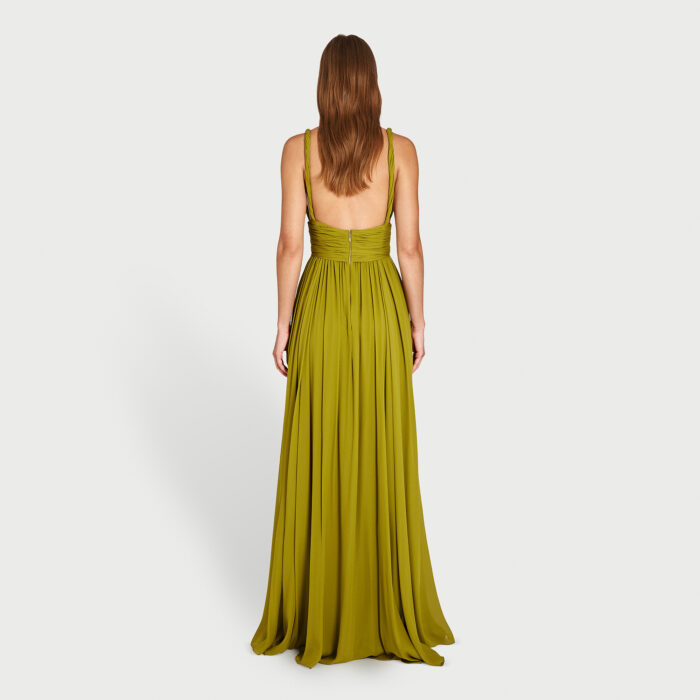 Giambattista Valli Robe Longue Khaki Cintrée