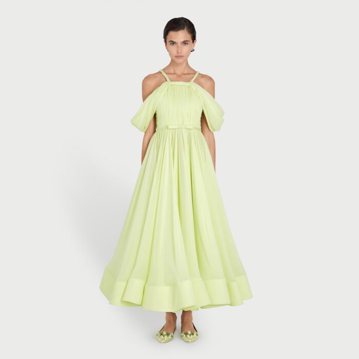 Giambattista Valli Robe Longuette Mint Tea En Soie
