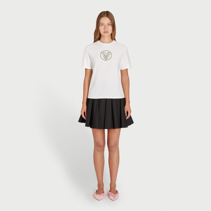 Giambattista Valli Tee-shirt Blanc Avec V Brodé