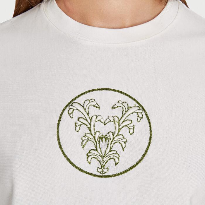 Giambattista Valli Tee-shirt Blanc Avec V Brodé