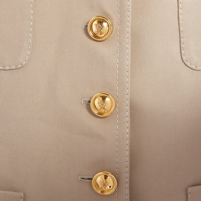 Giambattista Valli Veste En Gabardine Khaki