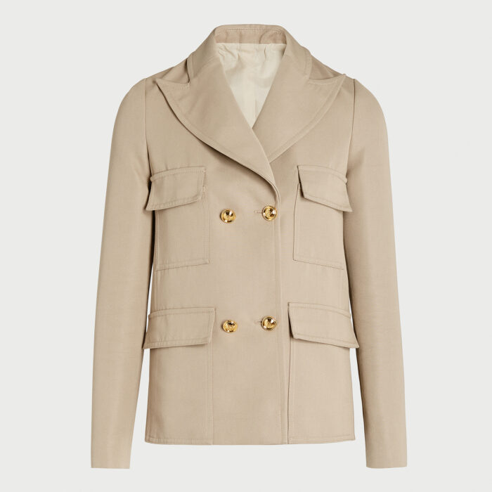 giambattista valli Veste en gabardine khaki