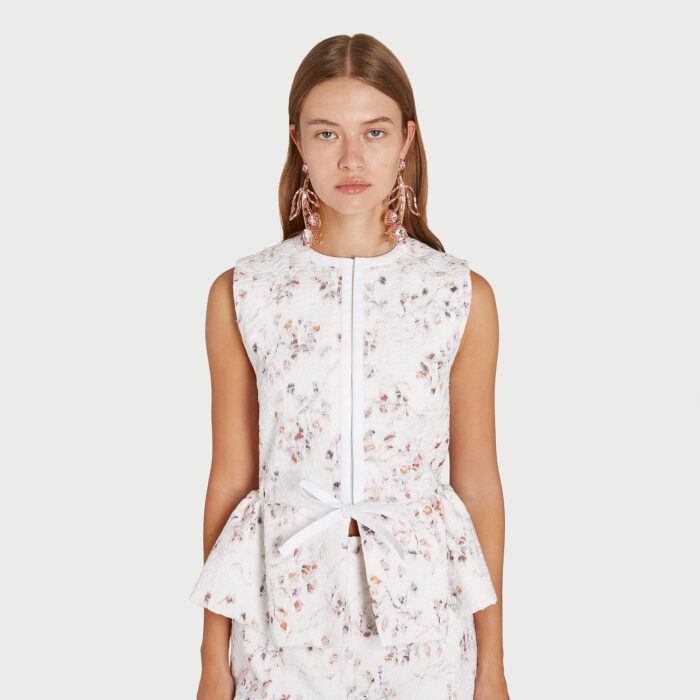 Giambattista Valli Gilet évasé Sans Manches En Jacquard