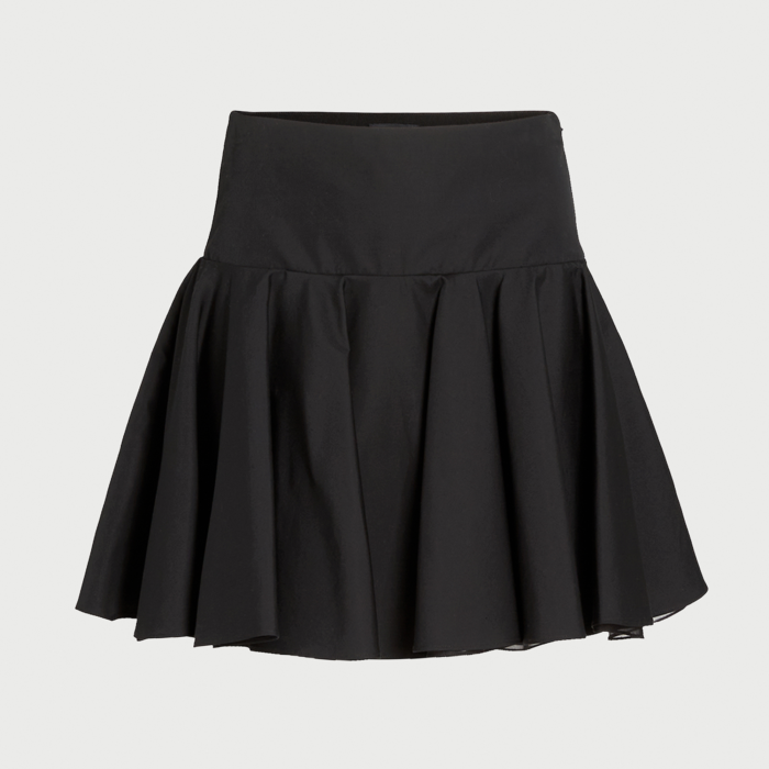 giambattista valli Jupe courte noire évasée en popeline