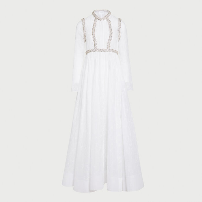 giambattista valli Kaftan maxi en coton avec strass