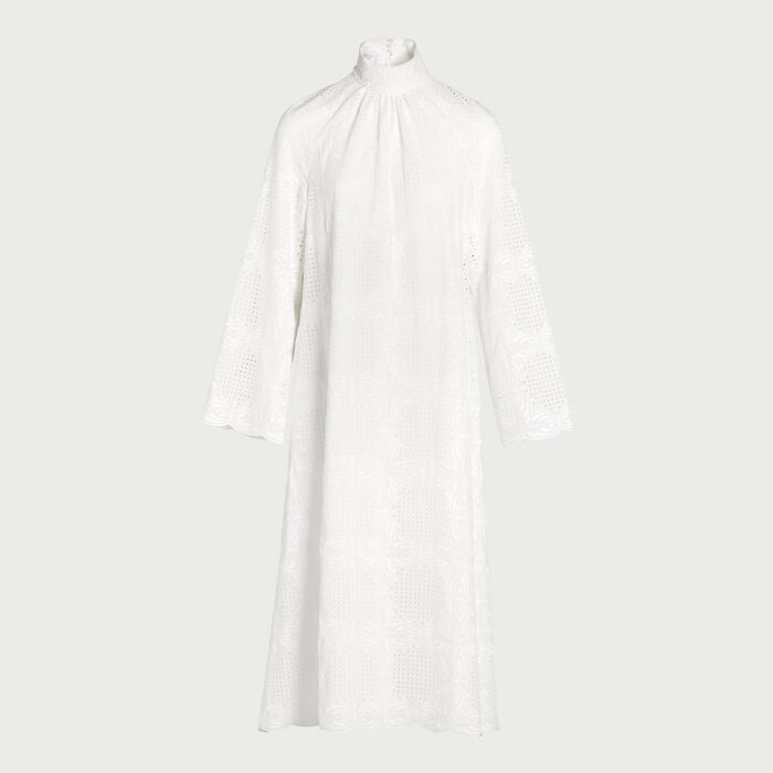 giambattista valli Kaftan midi blanc avec broderies