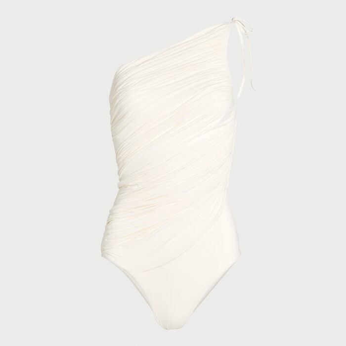 Giambattista Valli Maillot De Bain Une Pièce Asymétrique Ivoire