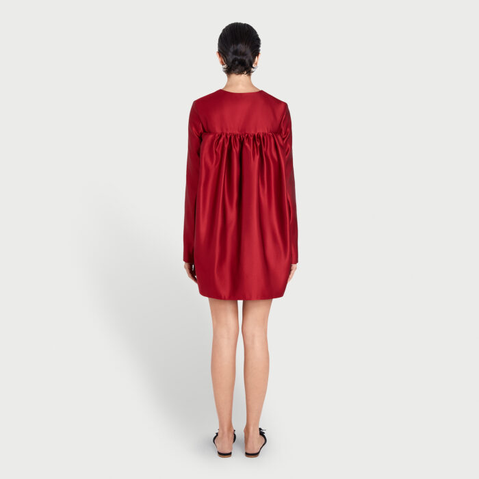 giambattista Valli Manteau En Duchesse Bordeaux Avec Noeuds