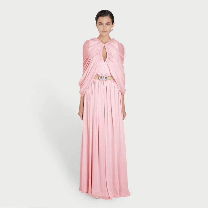Giambattista Valli Robe Longue Fresh Rose Enveloppante