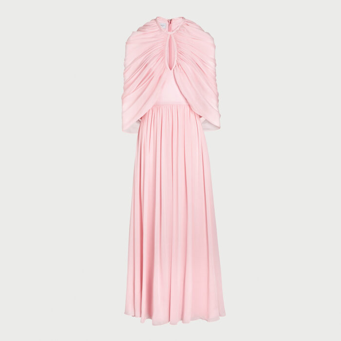 giambattista valli Robe longue Fresh Rose enveloppante